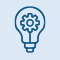speedikon_Icon_Energie_01 Icon: Glühbirne mit Zahnrad